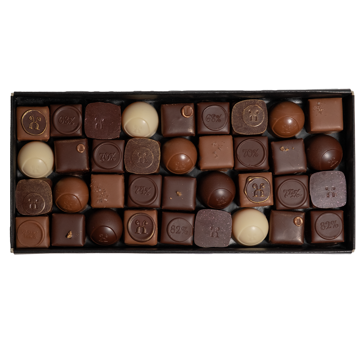 Box of 36 assorted autumn chocolates