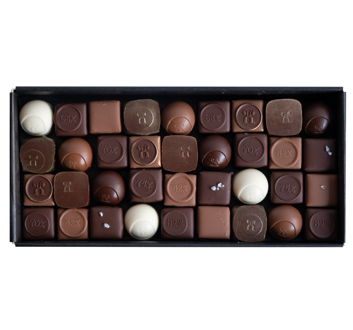 Pralinen assortiert Winter, 36 Stück