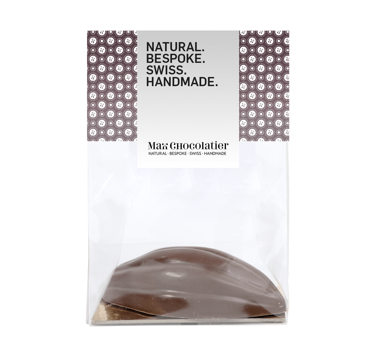 Trinkschokolade in der Form einer halben Kakaofrucht mit Grand Cru-Milchschokolade - Max Chocolatier