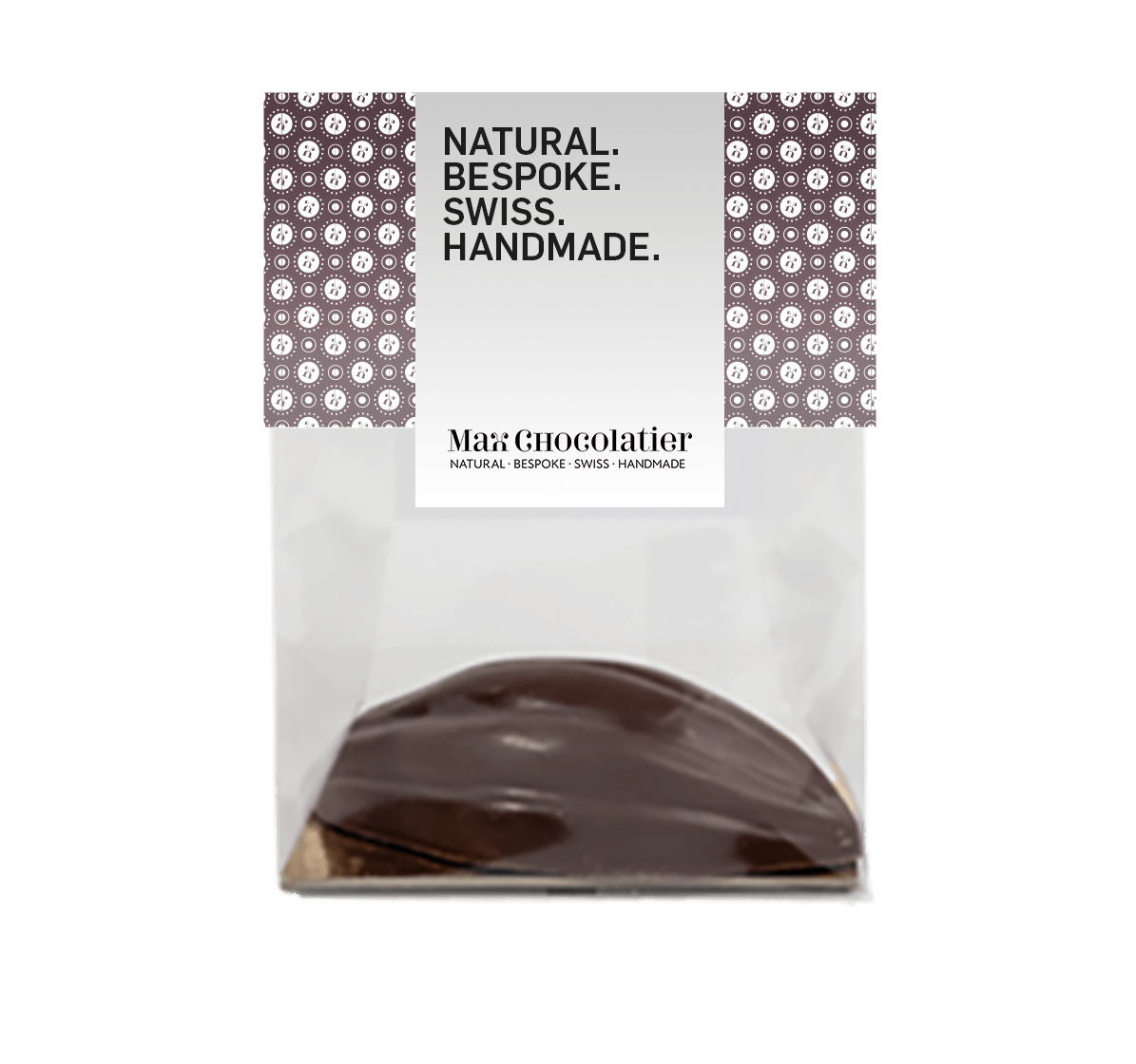 Trinkschokolade in der Form einer halben Kakaofrucht aus dunkler Grand Cru-Schokolade - Max Chocolatier