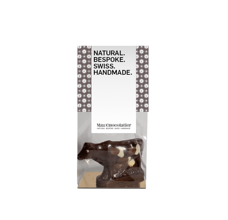 Handbemalte Kuh aus Madagaskar 68% Kakaogehalt dunkle Grand Cru Schokolade - Max Chocolatier