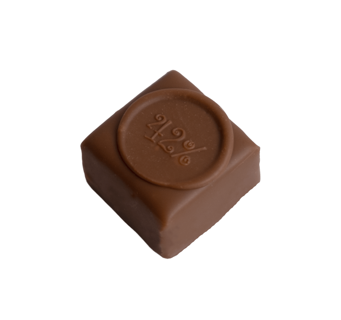 Praline aus Milchschokolade Rio Huimbi 42% - edle Schokoladenpraline mit 42% Schokoladenanteil - Max Chocolatier
