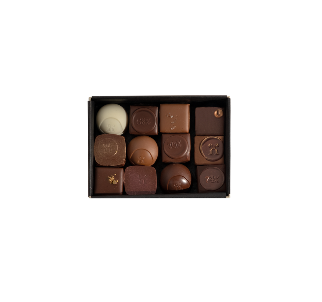 Pralinen assortiert Herbst, 12 Stück