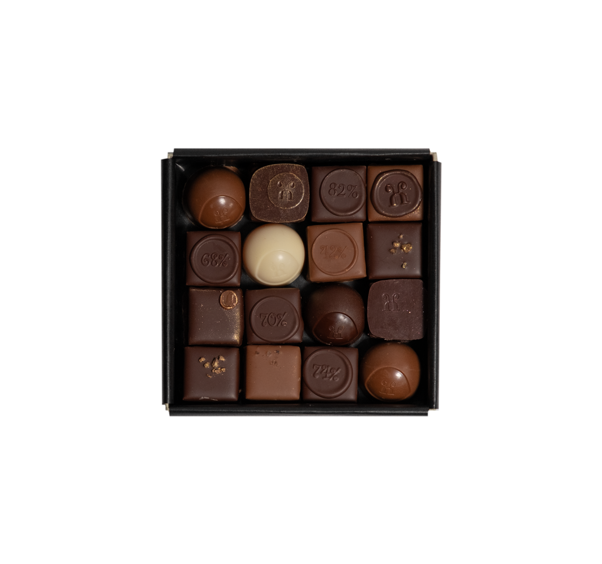 Box of 16 assorted autumn chocolates