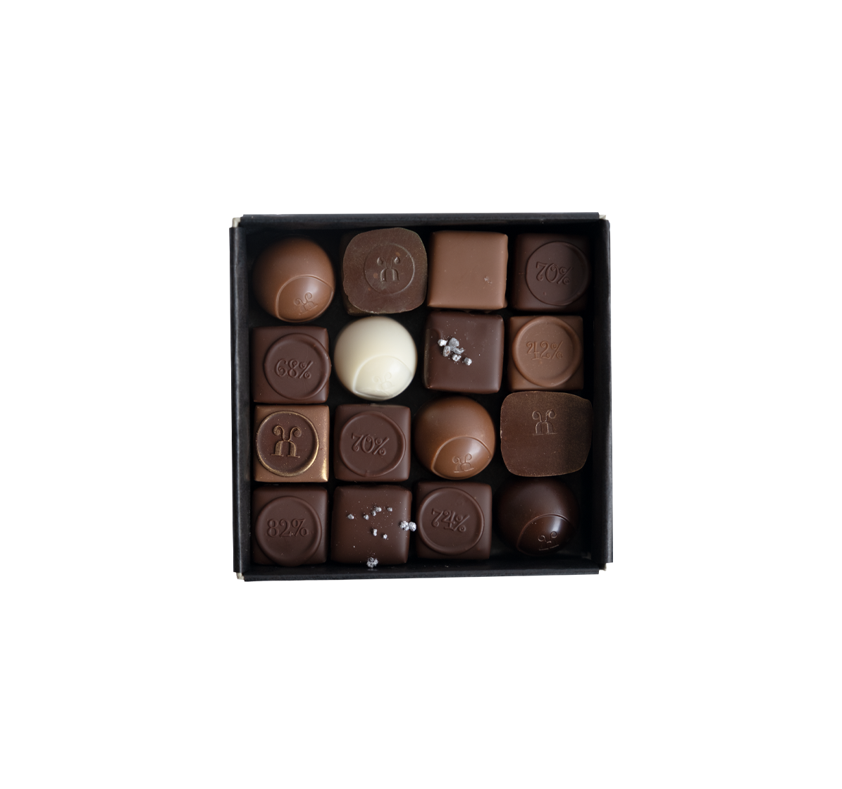 Pralinen assortiert Winter, 16 Stück