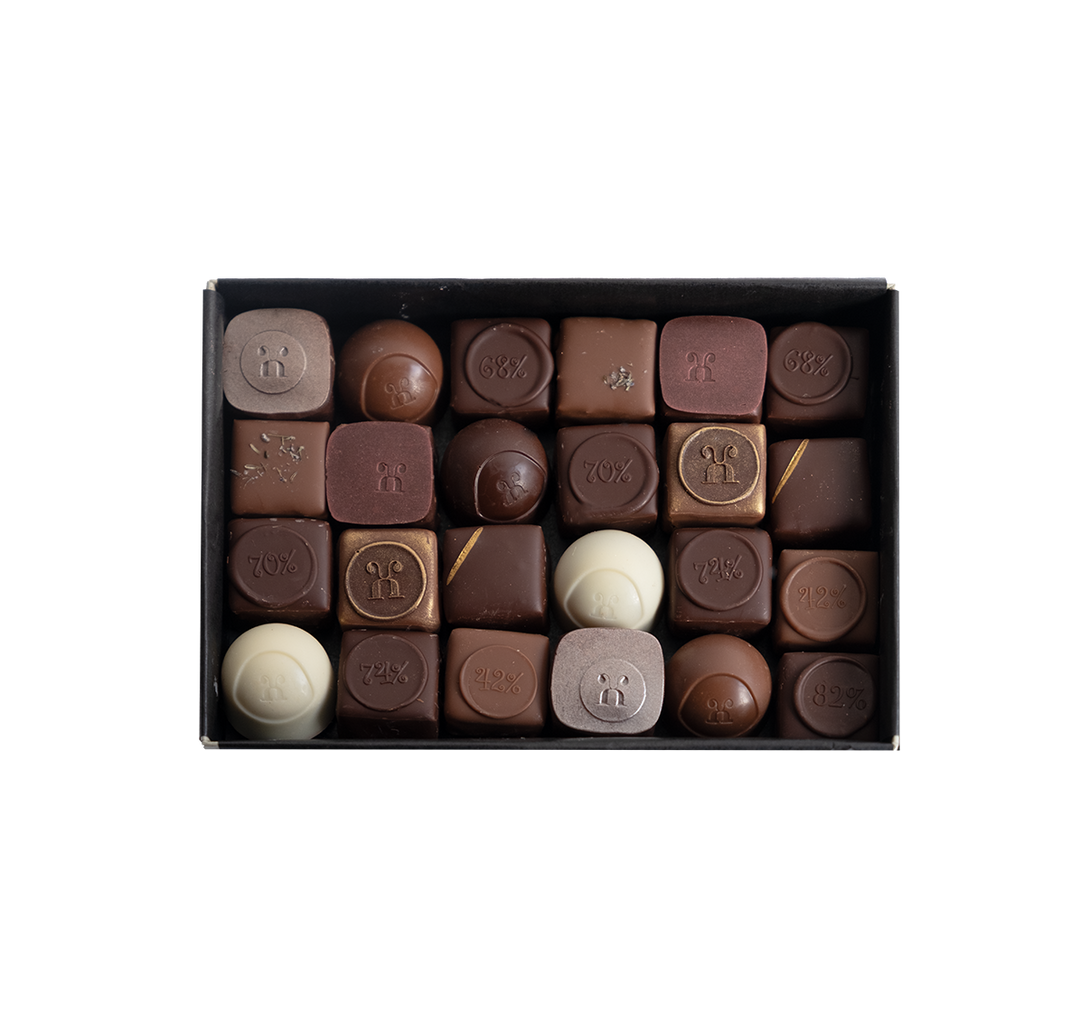 Coffret de 24 chocolats printaniers assortis, sans alcool