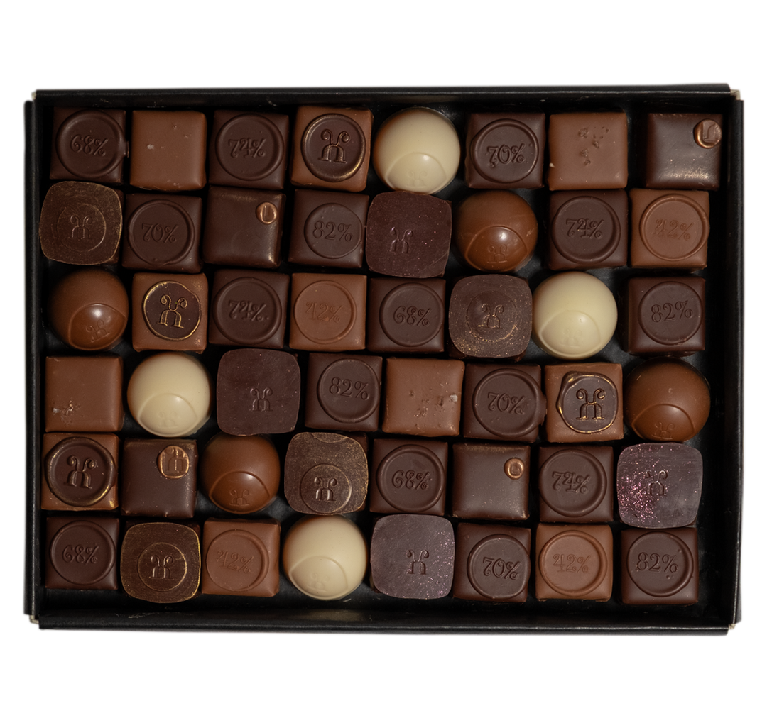 Coffrets de 48 chocolats d'automne assortis