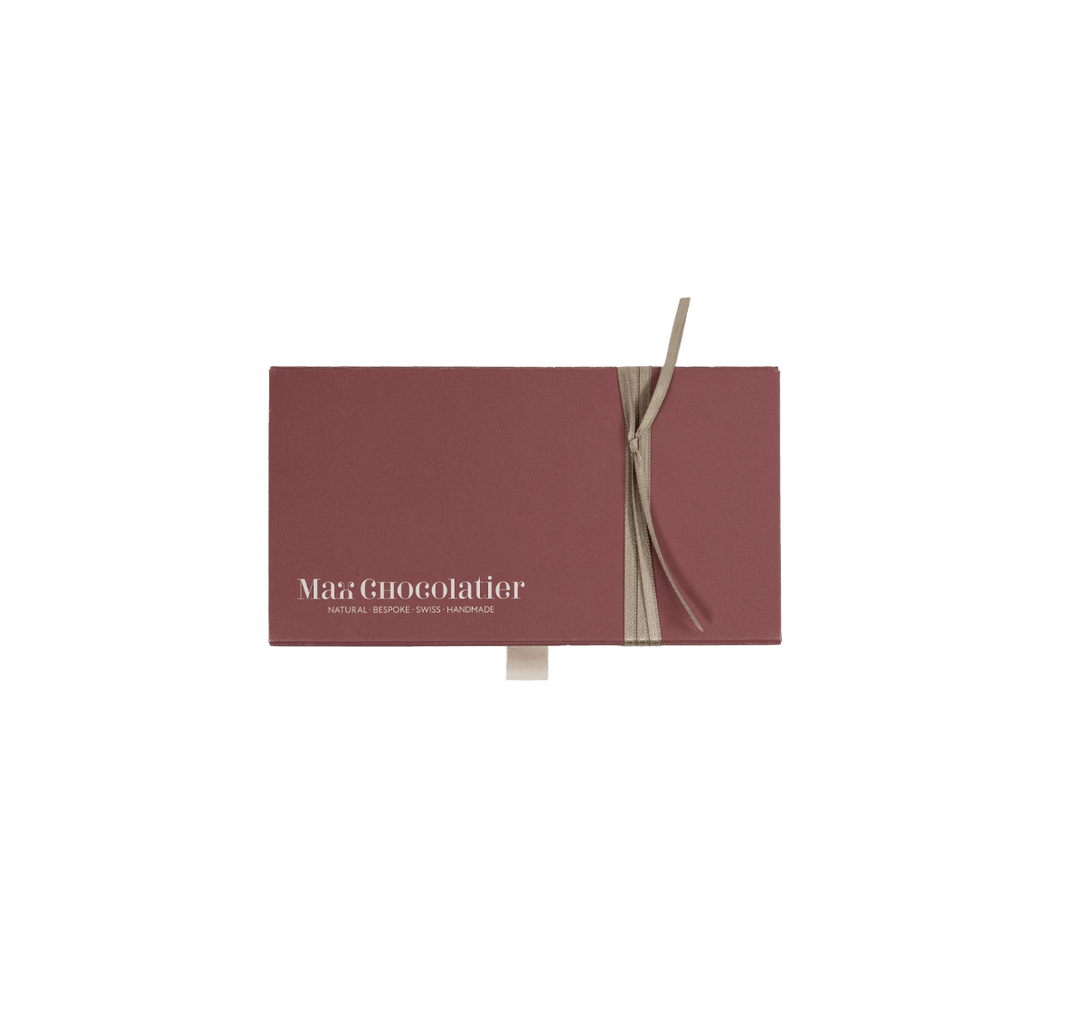 Handgemachte Saisonale Pralinen, Plättli, Dragées und Schokoladenfrüchten in einer Schachtel - Max Chocolatier