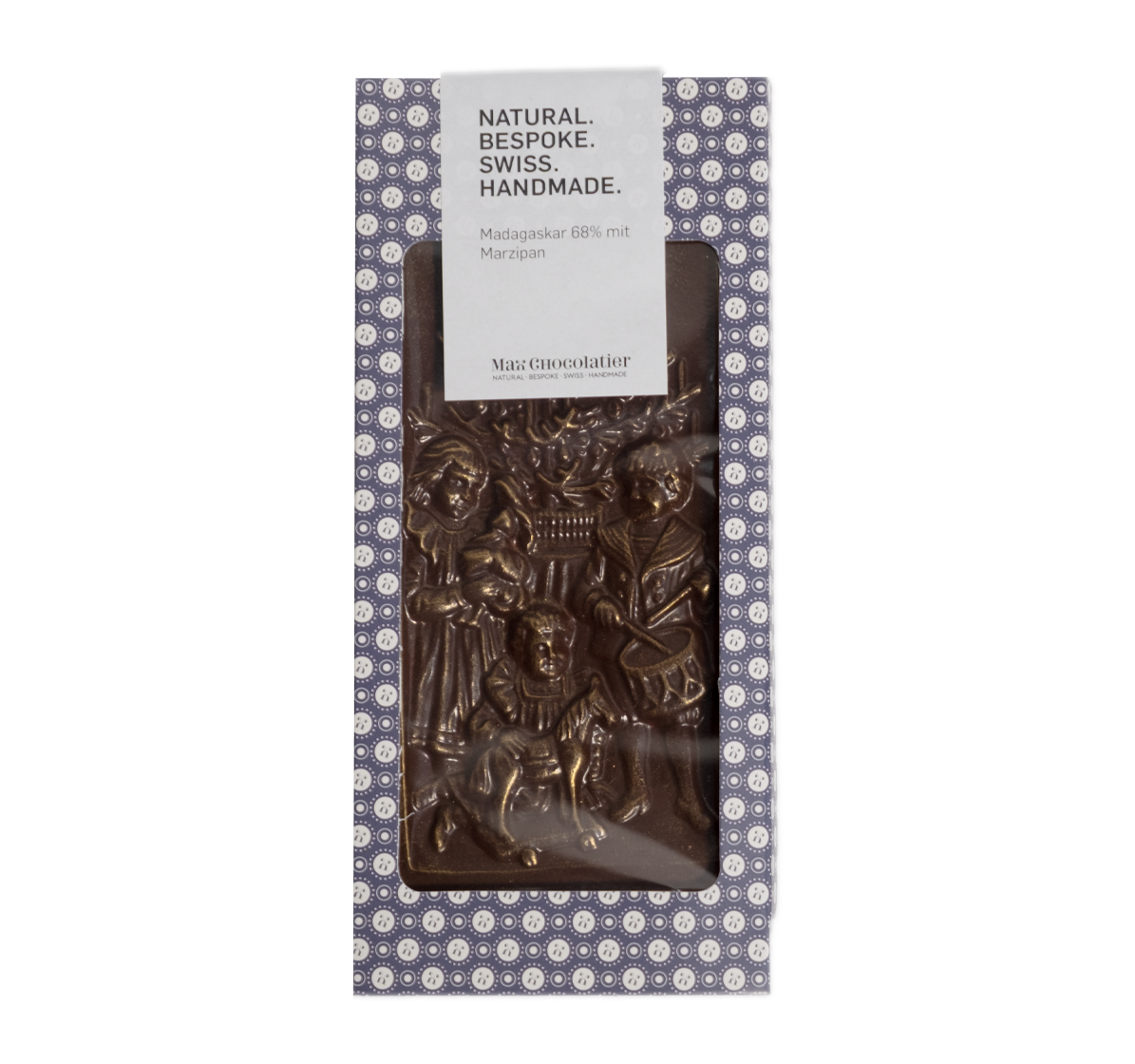 Weinachtstafel Madagaskar 68% mit Marzipan