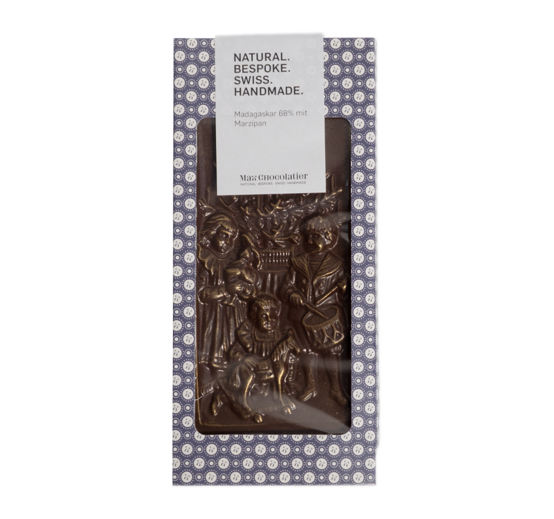 Weinachtstafel Madagaskar 68% mit Marzipan